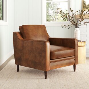 Small leather chair with arms hot sale